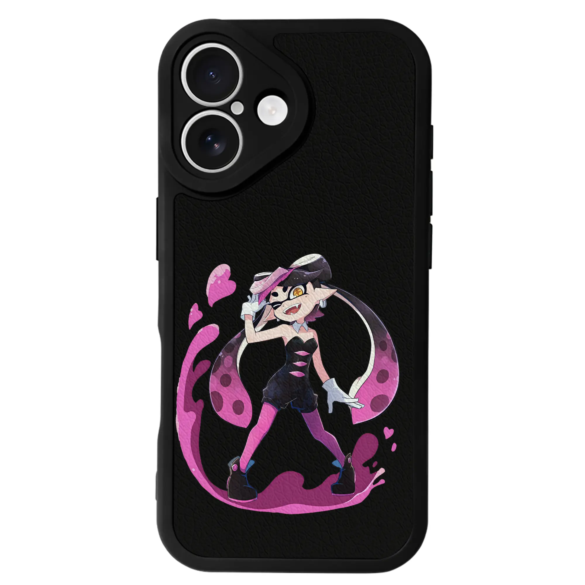 スプラトゥーン グッズ,シオカラーズ アオリ - IPhone 16シリーズ対応 ・ シリコンスマホケース ・ レザー調 ・ 高精度フィット ・ 耐衝撃 ・ ワイヤレス充電対応 ・ 精密カット